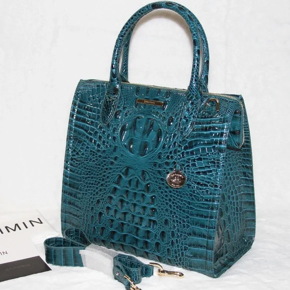 NWT Brahmin Large Caroline Juniper Melbourne Leather Purse
